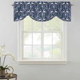 thumbnail image 2 of Navy Blue Boho Elk Tie Up Valance Curtains for Windows, Kitchen Curtains Window Shades, Middle Century Vintage Botanical Light Filtering Roman Curtain Valances for Bedroom/Bathroom/Cafe 54"x18", 2 of 9