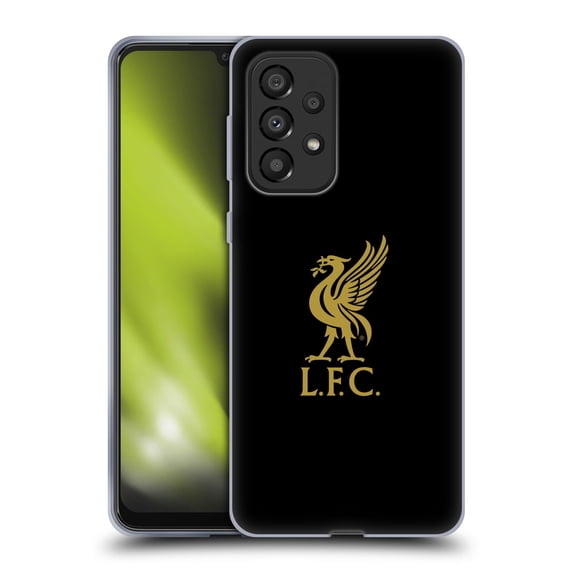 Head Case Designs Officially Licensed Liverpool Football Club Liver Bird Gold Logo On Black Soft Gel Case Compatible with Samsung Galaxy A33 5G (2022)