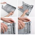 thumbnail image 2 of AYKASA Collapsible Storage Bin Container Basket Tote Folding Basket Crate Container : Storage Kitchen Houseware Utility Basket Tote Crate Mini-Box (White), 2 of 5