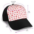 thumbnail image 2 of Yiaed Hearts Print Baseball Cap Dad Hat Polo Style Plain Blank Adjustable Size, 2 of 5