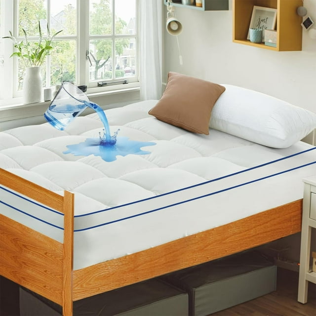 Topper de Colchón CYMULA Twin XL Impermeable y Refrescante