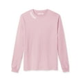 thumbnail image 2 of Daxton Premium Chicago Men Long Sleeves T Shirt Ultra Soft Medium Weight Cotton, Light Pink Tee White Letters Small, 2 of 3