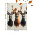 thumbnail image 3 of Qisvanset Framed Canvas Wall Art 12x16 Inch Neutral Tone Deer Wildlife Country Home Wall Art, 3 of 5