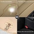 thumbnail image 3 of Pu Leather Car Seat Bottom Covers Protectors Include Pair Front Driver Seat Pad Mat and Rear Bench Cover Universal Fit % Vehicles, 3 of 8