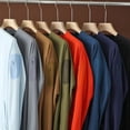 thumbnail image 4 of Camiseta básica deportiva y de ocio con bolsillo de primavera y otoño para hombre, camiseta larga con capucha, 4 of 5