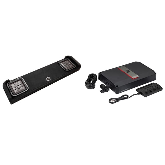 Kicker Bundle - Compatible with Ford Dual 10" L7T Solo-baric Enclosure & 7 Channel LX Amplifier Audio Upgrade ( 51KFDL7T102, 51LX13007)