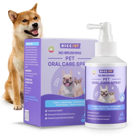 HICC PET Oral Care Cat & Dog Dental Spray, 5.1-fl oz bottle