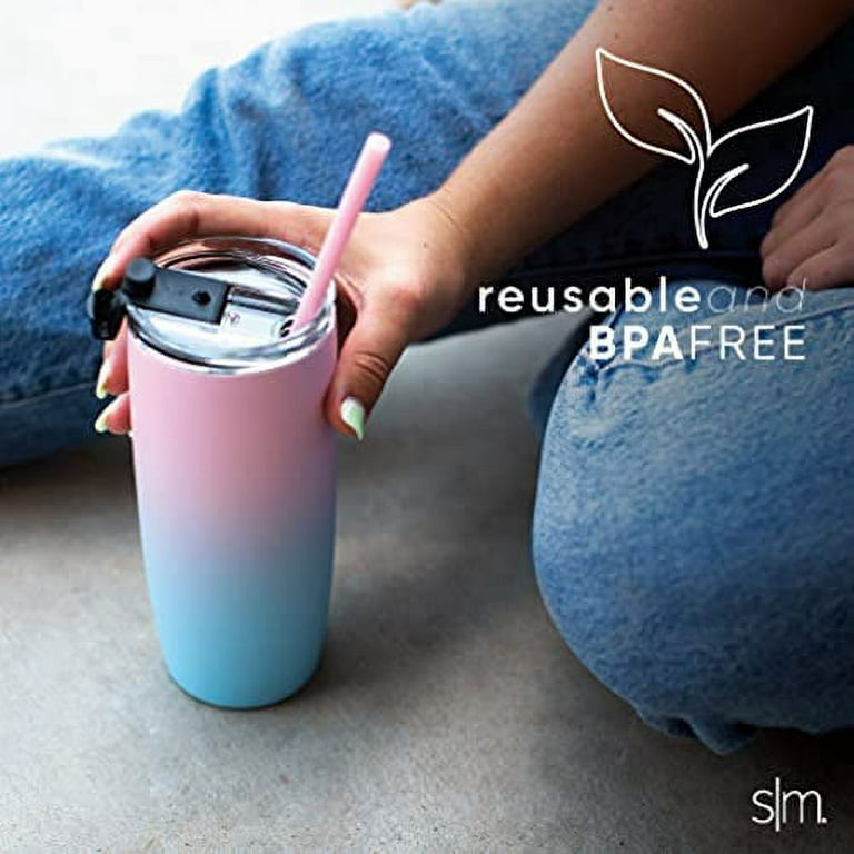  Simple Modern Stainless Steel Reusable Straws, Toxin Free and  Waste Reducing Straw for Tumblers and Travel Mugs, Classic Collection, 8  Pack