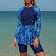 thumbnail image 4 of PMVFHDE Tankinis pour Femmes à Manches Longues à Fleurs avec Soutien-Gorge Intégré Conservateurs, 4 of 5