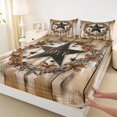 thumbnail image 3 of Homewish Texas Stars Full Size Sheets 4-Piece for Female Men Adults,Western Theme Breathable Bed Sheets,Rustic Cabin Lightweight Sheet Sets,Lightweight Room Decor, 3 of 7
