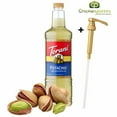 thumbnail image 1 of Torani Pistachio Flavoring Syrup, Professional Gourmet Toasted Nut Beverage Base with Bonus Squeeze Pump, 1 Liter (33.8 fl oz), 1 of 10