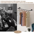 thumbnail image 2 of Perchero de ropa de tubo industrial, de 92.5 cm, para montar en la pared, ahorra espacio, barra de ropa desmontable y resistente, barra para colgar multiuso para almacenamiento de armario, 2 of 8