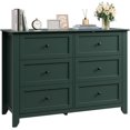 thumbnail image 6 of EastVita Green 6 Drawer Dresser for Bedroom Large Dresser with Deep Drawers Metal Knobs Modern Wooden Chests of Drawers for Entryway Hallway, 6 of 7