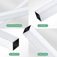 thumbnail image 2 of Tubo cuadrado de aluminio 6063 de 300 mm, 1 paquete, 38x38 mm de ancho exterior, 1 mm de grosor de pared, tubería de aluminio sin costura para construcción de marcos, 2 of 6
