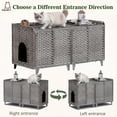 thumbnail image 3 of GIMMYFIVE Handwoven Rattan Cat Litter Box Enclosure, Hidden Cat Washroom Furniture with Mat and S-Hooks, Large, 3 of 9