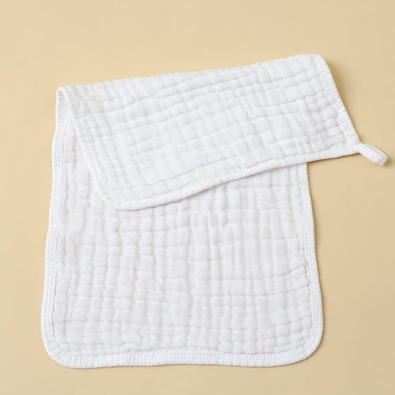 Muslin Burp Cloths 100% Cotton | Soft Absorbent Multi-Purpose Cloths | Muslin Towel Rags for Sensitive Skin | Large 20x10 Inch Size | 1 Pack | Reusable Washable Breathable Wipes