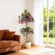 thumbnail image 2 of Yeshouse Buganvilla artificial, buganvilla de seda con flores rosas en maceta blanca, topiario artificial para decoración de interiores, exteriores, hogar, oficina, jardín y bodas, 2 of 8