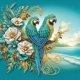 thumbnail image 1 of 5D DIY Taladro Parcial en Forma Especial Flores Arte Pájaros 30x30cm, 1 of 9