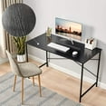 thumbnail image 2 of Homycasa Black Spacious Work Surface Modern Industrial Computer Desk, 2 of 7