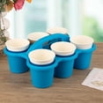 thumbnail image 2 of Guardoinrt 6piece Classroom Organizer With Handle Portable Storage Basket Stackable Holder Plastic Drink Cup Holder PP Saving Space type+2, 2 of 6