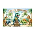 thumbnail image 2 of Dinosaur Birthday Banner Backdrop For Kids Decorations Prehistoric Party Supplies Happy Birthday Backdrop Dino Banner Dinosaur Decorations For Birthday Party 71X43 Inch Home Decor, 2 of 3