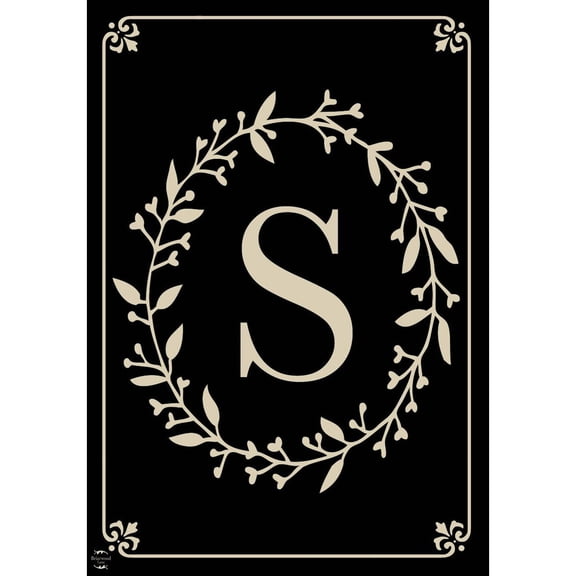 Briarwood Lane Everyday Garden Flag 12x18 For Outdoor Briarwood Lane Classic Monogram Letter S Garden Flag Flags For Outside