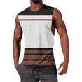 thumbnail image 2 of Stamzod Mens Workout Tank Tops Sleeveless Striped Muscle Gym T Shirts Casual Summer Beach Tee White XXL, 2 of 5