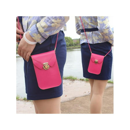 Fashion PU Leather Shoulder Bag Woman Strap Wallet Purse Portefeuille Mobile Phone Package for under 5.8 Cellphone, Mother