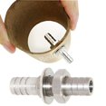 thumbnail image 2 of Beduan 5/8"" Manguera Barb Thru-Bulk Bulkhead Unión hexagonal recta Accesorio de acero inoxidable, 2 of 4
