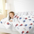 thumbnail image 4 of Homewish Ice Hockey Game Queen Comforter Set,Ball Sport Lovers Bedding Sets,White Red Blue Bedding Comforter Set For Girls Kids,Super Cozy Room Decor,3pcs, 4 of 8