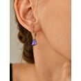 thumbnail image 4 of PYNZY Dangle Drop Earrings Sterling Silver Solitaire Leverback Teardrop Earrings for Women Birthstone Created Amethyst Jewelry Gifts for Moms, 4 of 8