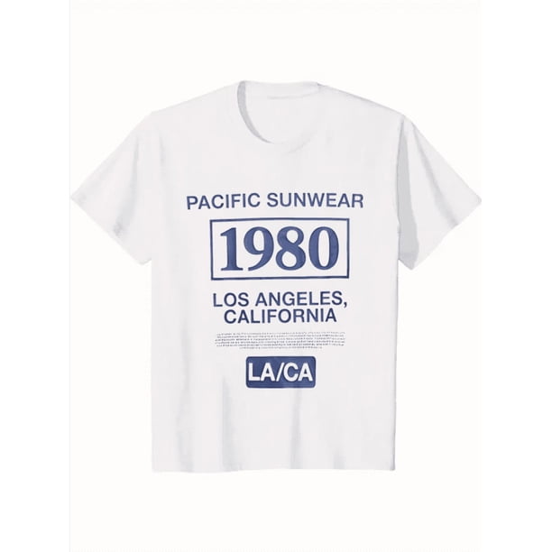 Camiseta extragrande Pacific Sunwear LA 1980 para hombre - Multicolor