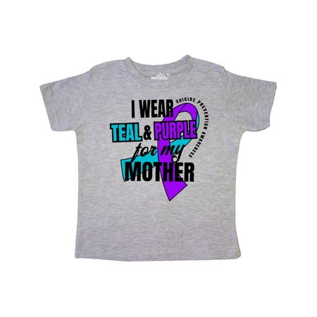 

Inktastic Suicide Prevention I Wear Teal and Purple for My Mother Gift Toddler Boy or Toddler Girl T-Shirt