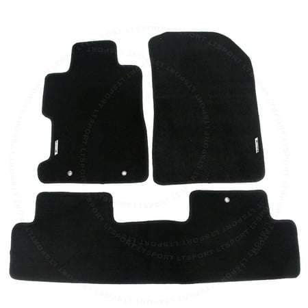 Fit 03 07 Honda Civic Coupe Custom Premium Nylon Black Floor Mats