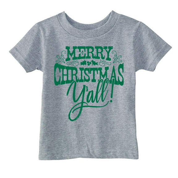 Toddler Funny T Shirts Merry Christmas Yall Sarcastic Xmas Graphic Novelty Tee For Young Kids