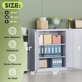 thumbnail image 2 of SUNCROWN Metal Storage Cabinets, 36”Locking Cabinet with Doors and Adjustable Shelves, Steel Utility Tool Garage Cabinets for Home, Office, Kitchen,Warehouse, Grey, 2 of 14