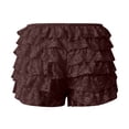 thumbnail image 7 of GEWSEY Ruffle Shorts Womens Bloomers Y2k Shorts Tiered Micro Booties Summer Women Ruffle Underwear Women (Coffee, M), 7 of 7