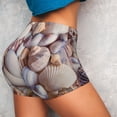 thumbnail image 2 of Sikiie Sea Shells Print Workout Shorts Women Scrunch Butt Gym Shorts Seamless High Waist Tummy Control Yoga Biker Athletic Shorts, 2 of 5