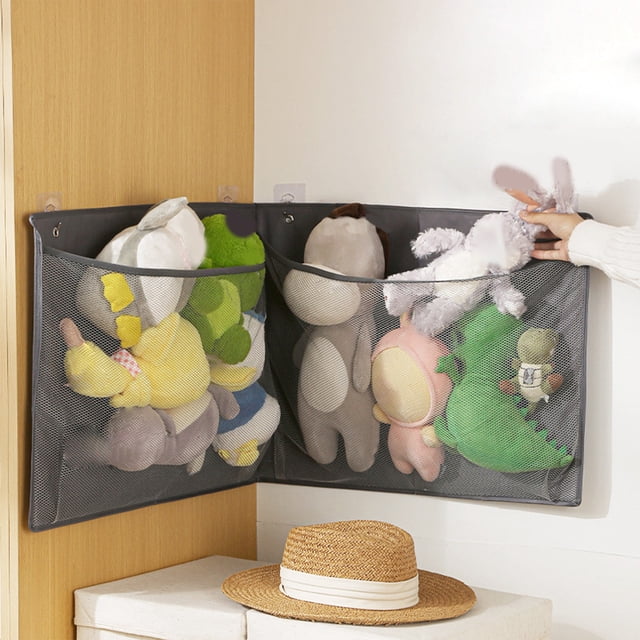 Home Wall Mounted Storage Hanging Bag Mesh Breathable Storage Hanging Bag Large Capacity Foldable Storage Bag Can Accommodate Clothes Toys Magazines Hats