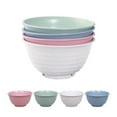 thumbnail image 4 of Cereal Bowls Set Of 4,Cereal Bowls Unbreakable,Plastic Bowls Reusable Light Weight Bowl,Microwave and Dishwasher Safe Cereal Bowls Heat Straw Bowl for Serving Soup and Salad,Kitchen Serving Dishes, 4 of 9