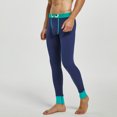 thumbnail image 5 of Odeerbi Long Johns For Men Thermal Underwear Bottoms Erogenous Stretch Patchwork Cotton Wool Trousers Dark Blue, 5 of 7