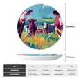 thumbnail image 2 of Daiia Pop Art Colorful Cows Printed Pattern Ceramic Plate Dinner Plates Bone China Decorative Plates with Display Stand Art Ceramic Ornaments for Wall Hanging Decoration-6in, 2 of 6