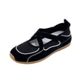 thumbnail image 2 of Women’s Mary Jane Shoes with Cross Strap Design and Hidden Wedge Soft Sole Round Toe Casual Sneakers for Walking and Travel, 2 of 6