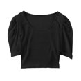 thumbnail image 4 of HGIEYS Women's Short Sleeve Mesh Top See Through T-Shirt Sexy Sheer Crop Tops, 4 of 4