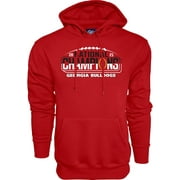 Blue Mens NCAA Officially Licensed Georgia Bulldogs National Champs Hooded Sweatshirt 2021-2022 Football Team Color