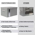 thumbnail image 6 of Foldable Fabric Storage Bin with Double-Open Lid, Decorative Storage Box with Transparent Window, Gray Closet Organizer, Ex-Large, 21.2" x 15.7" x 11.8", Gray, 6 of 8