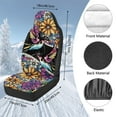 thumbnail image 7 of Uorisanigo Front Car Seat Cover - Soft Fuzzy Fur Floral Hummingbird Front Bucket Seat Covers Universal Fit for Most Cars, SUVs, Trucks, and Vans, Car Accessories Cushions, 7 of 7