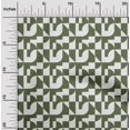 thumbnail image 2 of oneOone Cotton Jersey Green Fabric Geometrical Craft Projects Decor Fabric Printed By The Yard 58 Inch Wide, 2 of 5