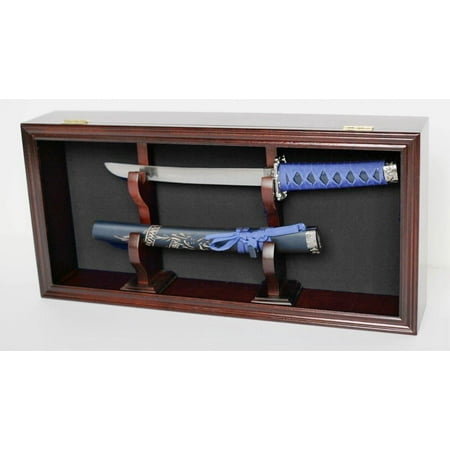 Display Case Wall Mounted Cabinet For Dagger Knife Or Short Sword