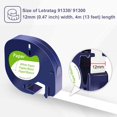 thumbnail image 2 of Compatible DYMO LetraTag Refills White Paper 12mm x 4m 1/2 Inch x 13 Feet 91330 S0721510 Label Tape for DYMO LetraTag, 2 of 5